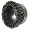 Weiler 4" Single Row Knot Wire Cup Brush .023" Steel Fill 5/8"-11 UNC Nut 12826 - alternate 2